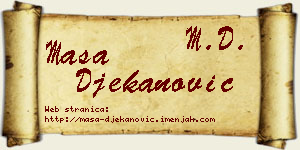 Maša Đekanović vizit kartica